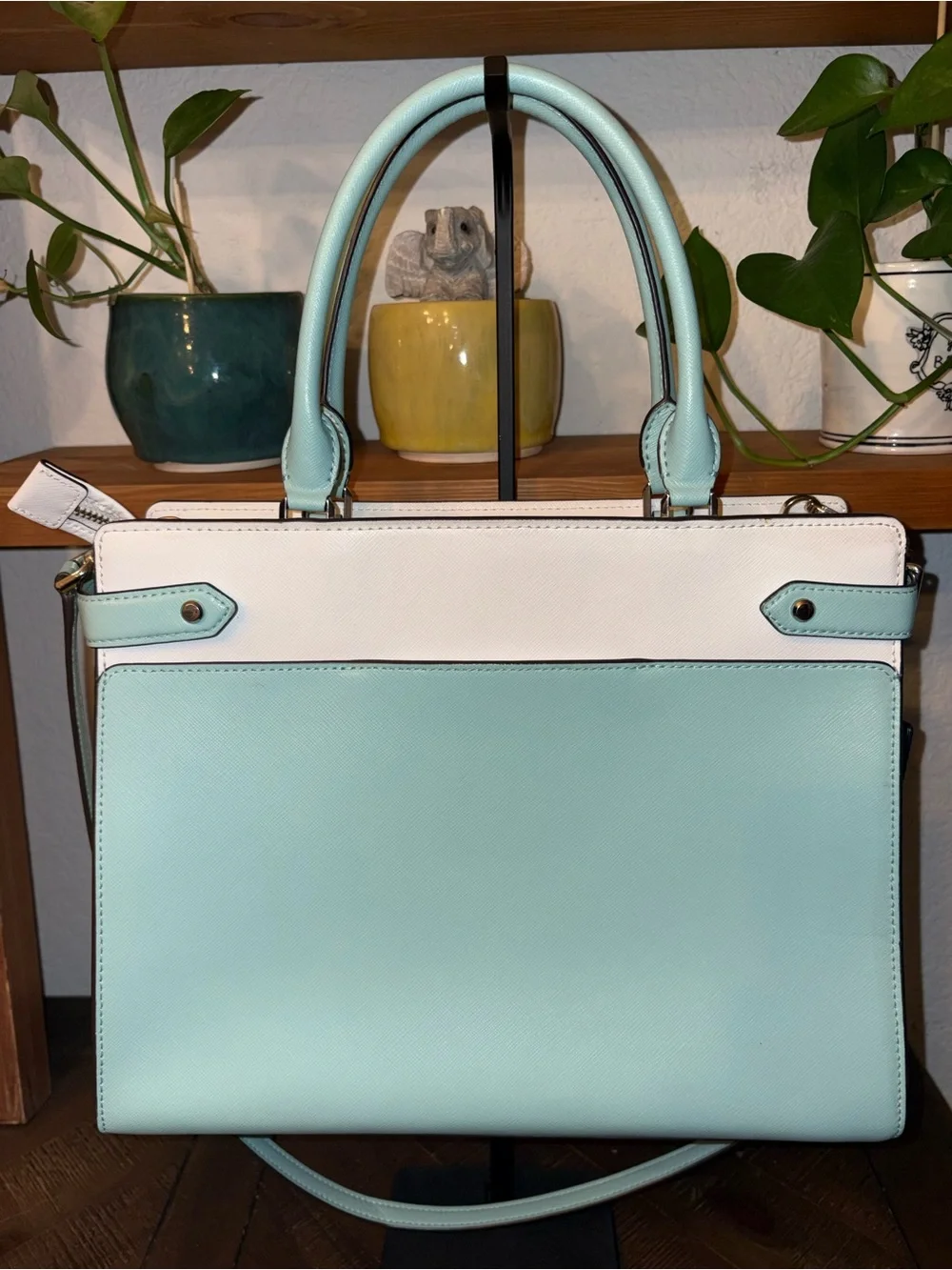 Kate Spade Staci Colorblock Large Satchel Poolside Multi EUC
